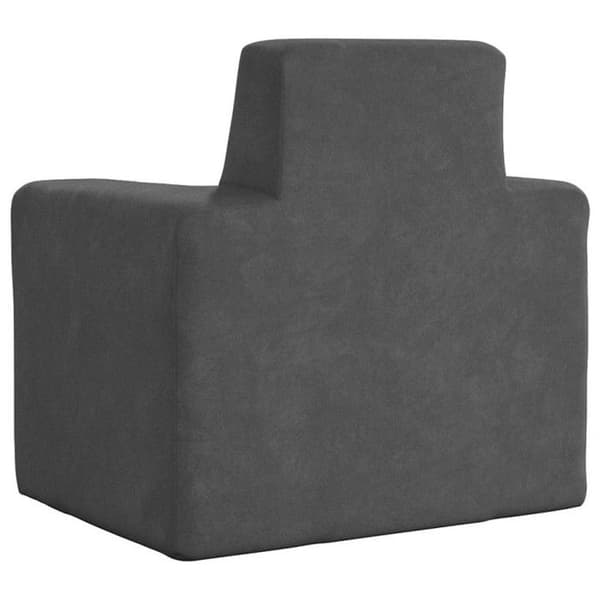 Barnsoffa Antracit Mjuk plysch