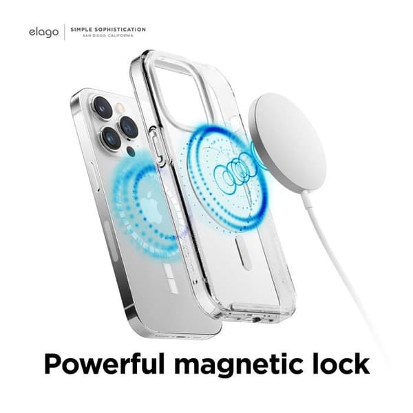 Coque Elago hybrid MagSafe för iPhone 14 Pro Max - grå bumper ES14MSHB67PRO-TR