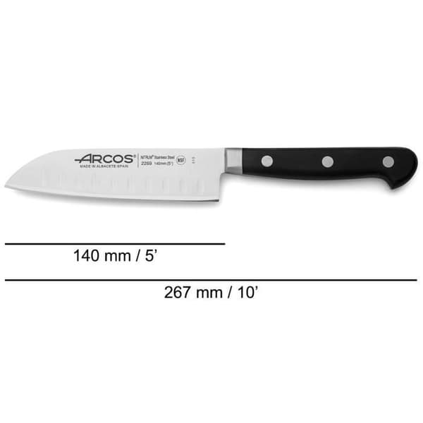 Santoku-kniv - ARCOS - Opera - Klinga 14 cm - NITRUM® rostfritt stål - 100% smidd
