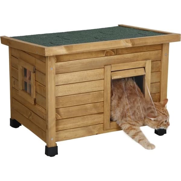 KERBL Katthus Rustica 57x42x45cm - Trä