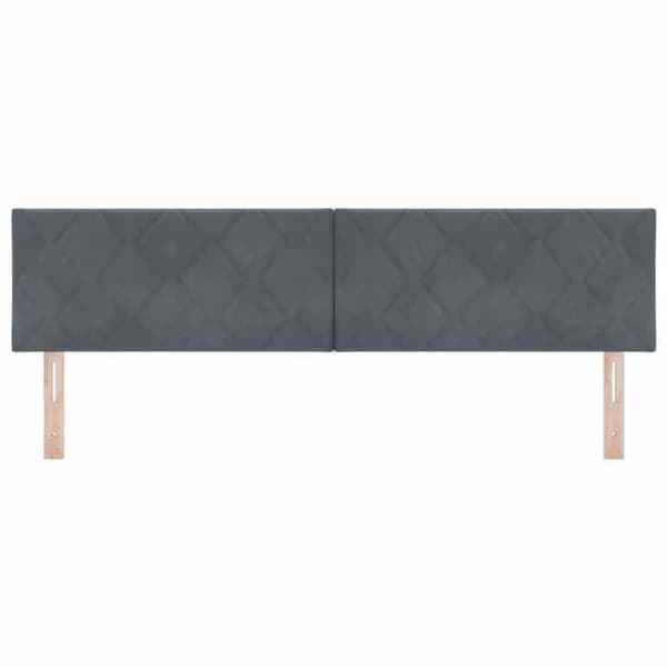 vidaXL Sänggavel Mörkgrå 180 cm Sammet 42007275