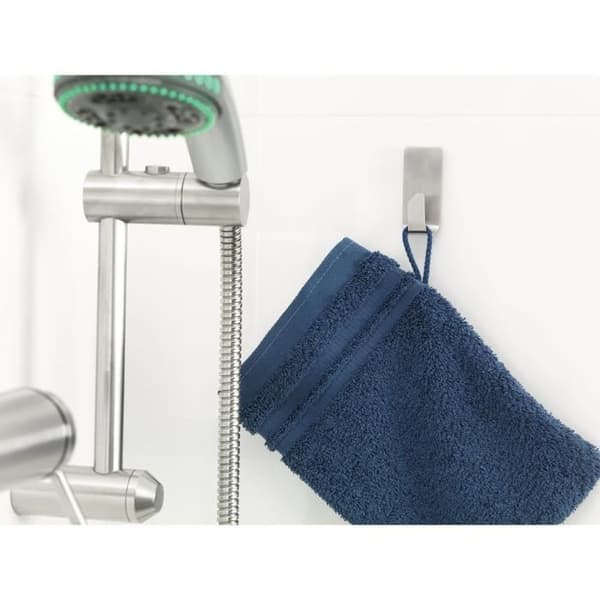 TESA 1 rektangulär krok - Metall + 2 Powerstrips krokar - vattentät