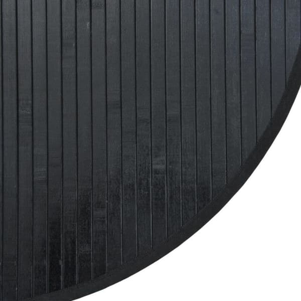 Svart rund matta 100 cm bambu