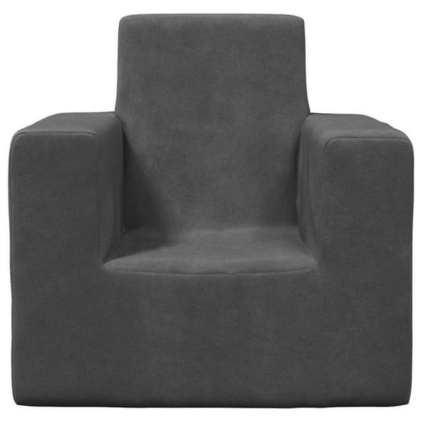 Barnsoffa Antracit Mjuk plysch