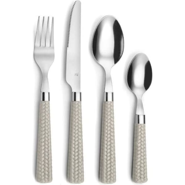 Taupe halm - 24-delars bestickset
