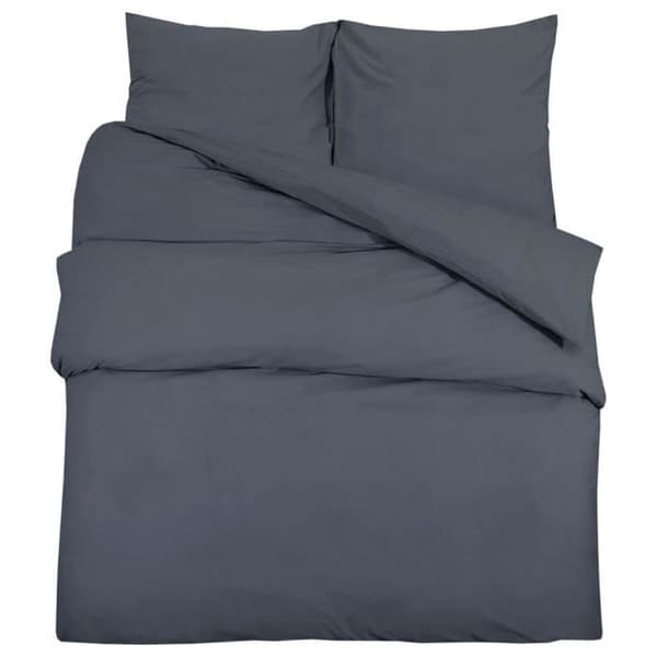 vidaXL Påslakanset Antracit 135x200 cm Microfiber135941