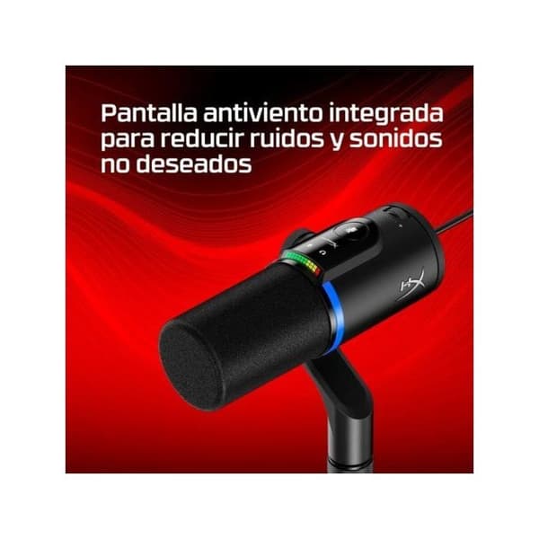 HyperX FlipCast USB/XLR dynamisk mikrofon med svart armpod.