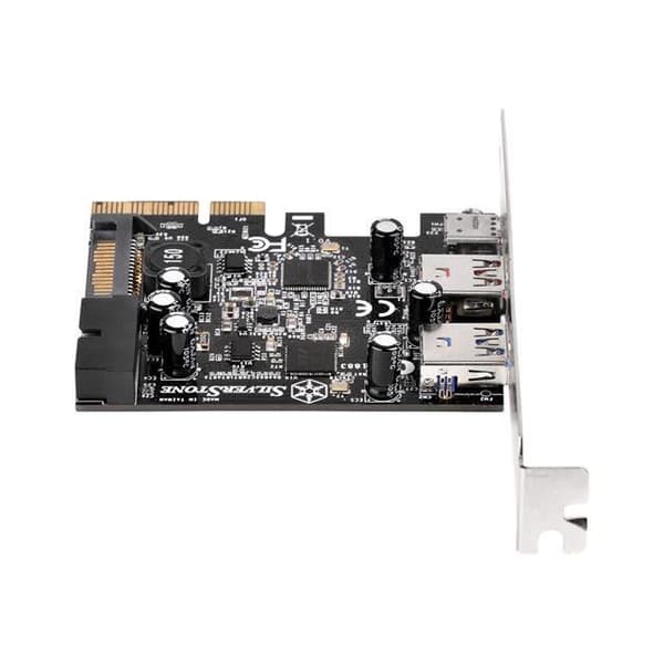 USB- och SATA-kontroller - SilverStone - SST-ECU05 - USB 3.1 Typ C - 2x USB 3.0 Typ A - Intern PCI-E Express