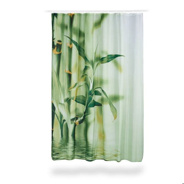 Duschdraperi - RELAXDAYS - Bambu-mönster - Polyester - 180 x 200 cm - Vattentålig
