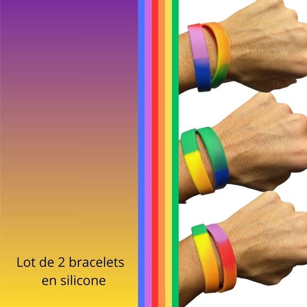 Set med 2 armband - PTIT CLOWN - Pride - Regnbåge - One size - Unisex