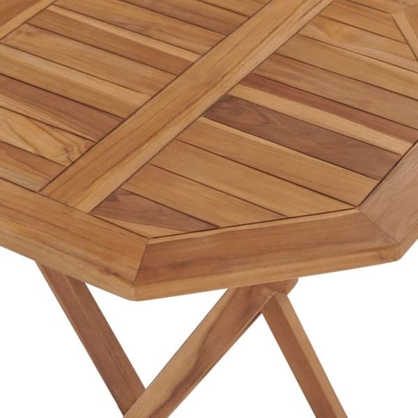vidaXL Fällbart trädgårdsbord 60x60x75 cm Massivt teak