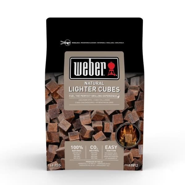 WEBER bruna eldtändarkuber - Box med 48 kuber