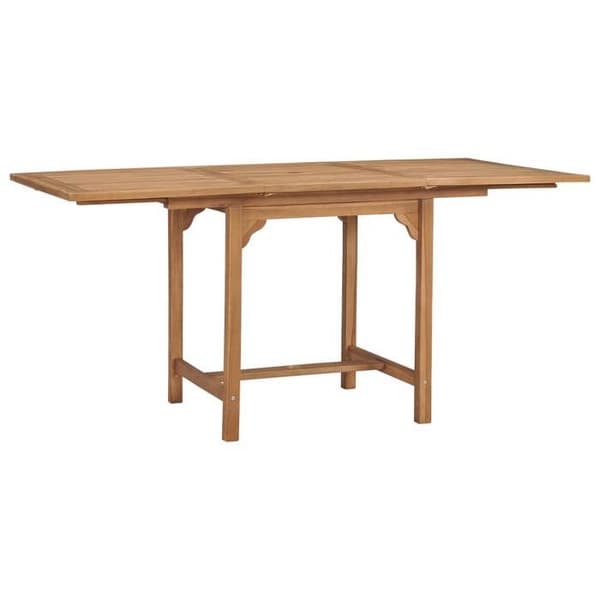 vidaXL Utsträckbar trädgårdsbord (110-160)x80x75 cm Solid Teck 47420