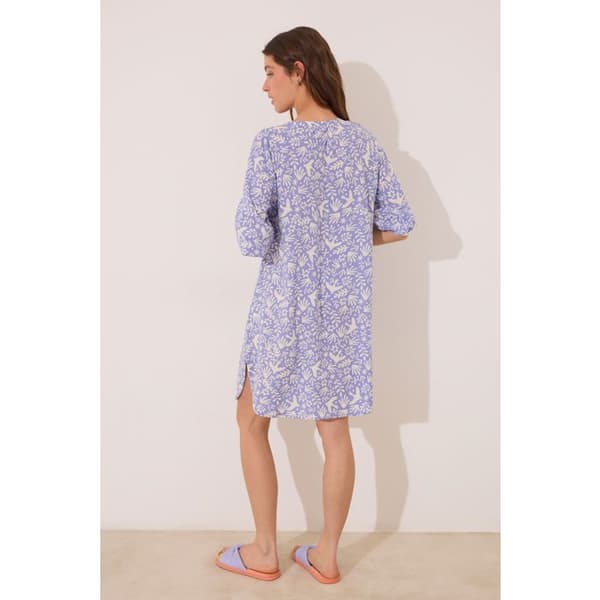 Viskoscaraco med lila print
