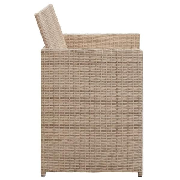 Beige 2-sits trädgårdssoffa i vävt harts - VidaXL