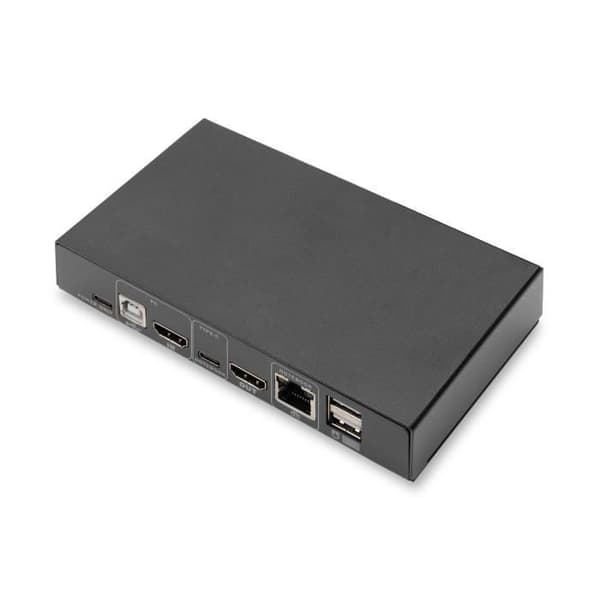 KVM-switch - DIGITUS - 2 portar - 4K 30Hz - USB-C - HDMI