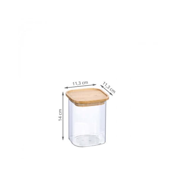 Fyrkantig glasburk 900 ml