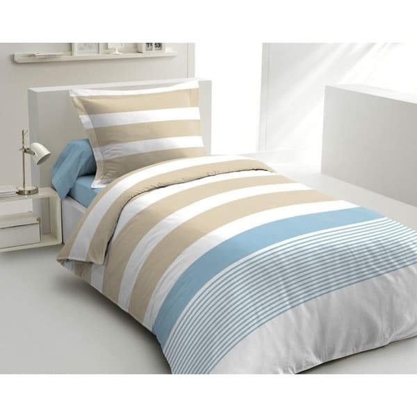 3-delad överkast i percale av bomull 220x240 BLEU ICEBERG