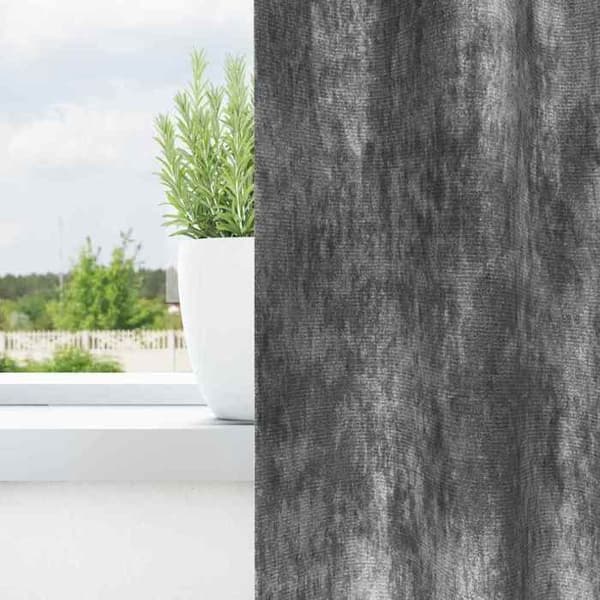 vidaXL Sammet Gardiner 2 st Grå 140 x 140 cm Sammet 4107723