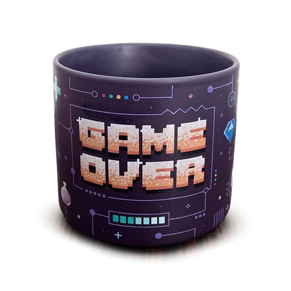 Mugg i porslin - GENERISK - Game Over - Stor - Lila - Porslin