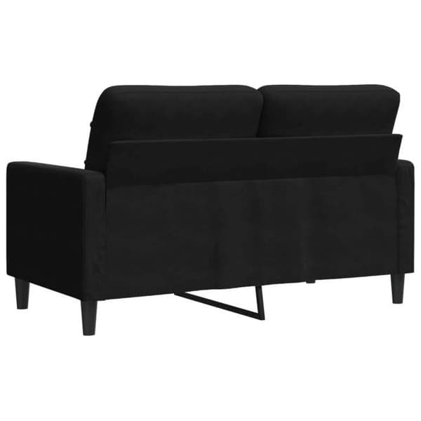 vidaXL 2-sitssoffa Svart 120 cm Sammet 4007619