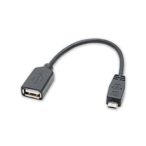 USB-kabel - Connectland - C-SMART 0122001 - USB hona - Micro USB - Svart