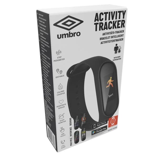 Umbro Bluetooth Smartwatch - Sportfunktioner - Smartwatch HR och kroppstemperatursensor Con