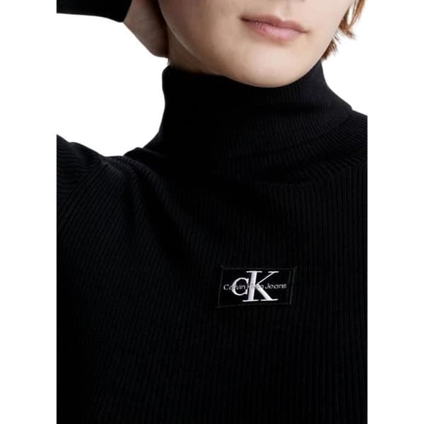 Calvin Klein Badge Roll Black Klänning för kvinnor