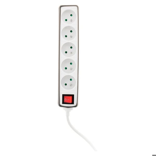 Multiprise 5x16A 2P+T + strömbrytare + täckning - Grå - Zenitech