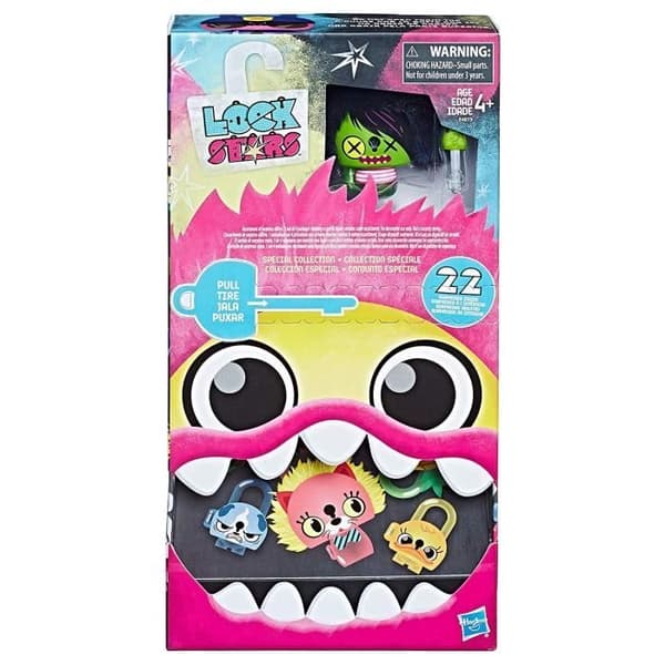 LOCK STARS - HASBRO - Multi Pack - 4 exklusiva hänglås + 4 minis - Samlarfigurer