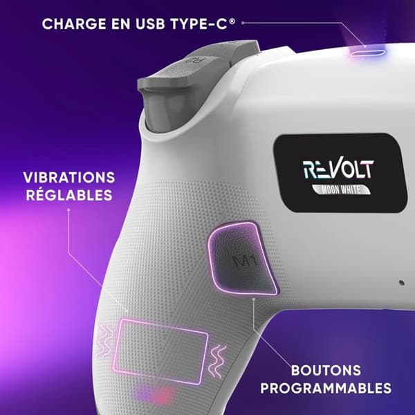 Spelkontroll - ONIVERSE - Revolt - Multi-plattform PS4/PC/Android/iOS - Hall Effect joysticks - 6-axlig gyroskop
