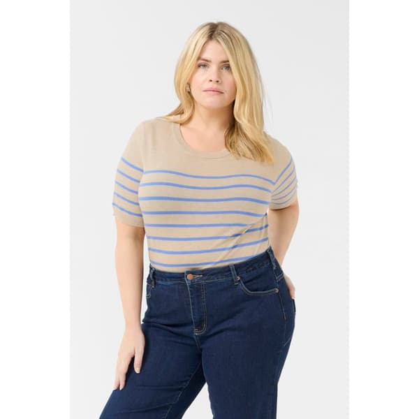 T-shirt randig dam KAFFE Curve Lizzy