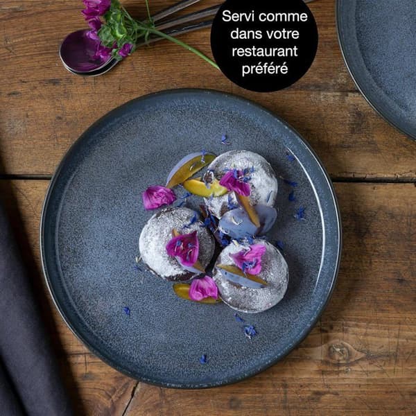 Set med 6 Moritz & Moritz desserttallrikar - Elegant blå porslin