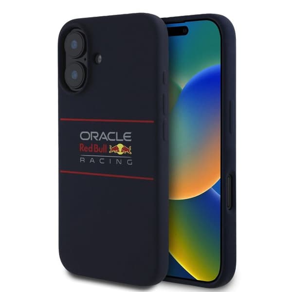 Mobilskal - RED BULL RACING - iPhone 16 Plus - Silikon - Centrerad logotyp - Robust