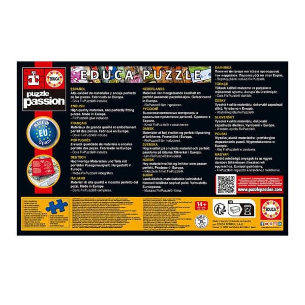 Pussel - EDUCA - 1000 bitar - Djurtema - Storlek 68x48 cm