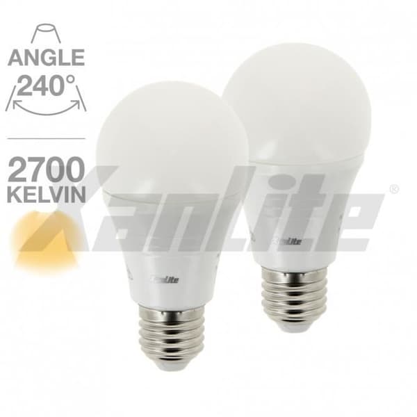 Set med 2 standard A60 806 Lumens E27
