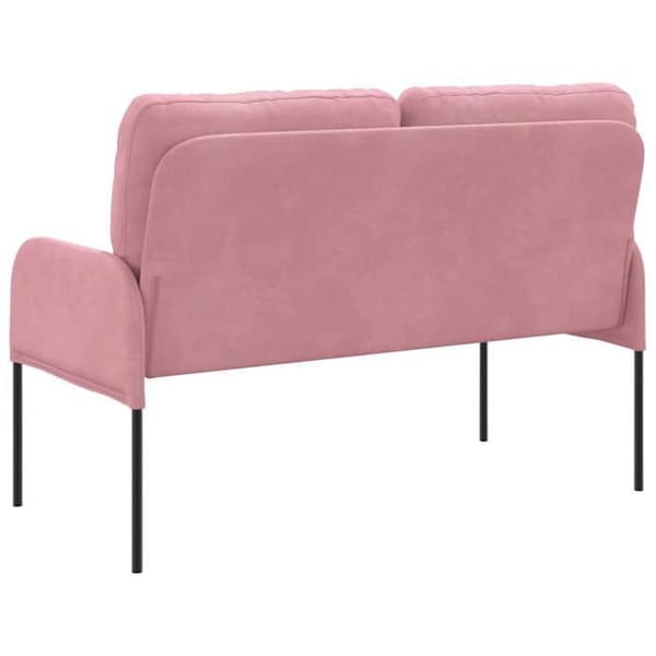 Kuddsoffor 110cm Rosa Fanér