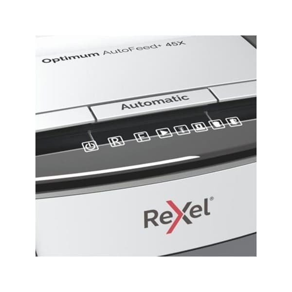 Dokumentförstörare - REXEL - Optimum Auto+ 45X - Cross cut - P4 säkerhet - 20L