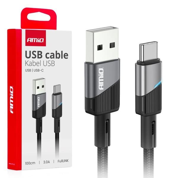 USB-KABEL TILL USB-C 3A 100CM AMIO