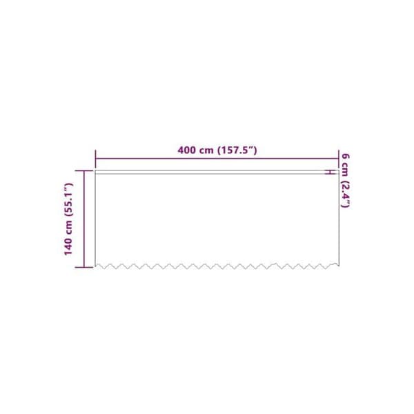 Spetsgardin - vidaXL - Vit - Polyester - 140x400 cm - Ljusfiltrerande - Integritetspaneler