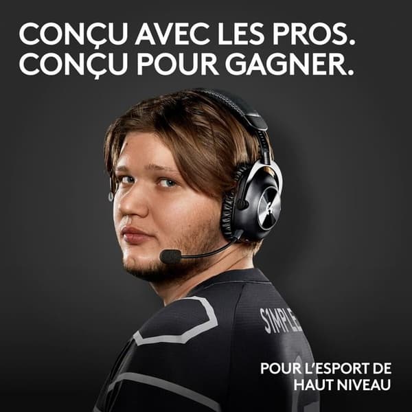 Logitech G PRO X 2 LIGHTSPEED trådlös PC-hörlur + hörlurshållare