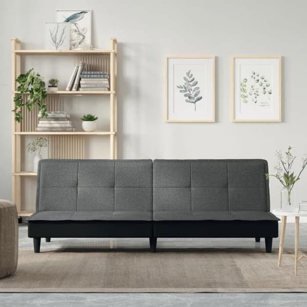 vidaXL Mörkgrå sängsoffa tyg 351914