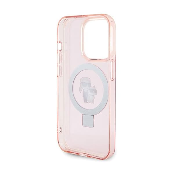 Mobilskal - KARL LAGERFELD - iPhone 15 Pro Max - Rosa - MagSafe - Mjuk