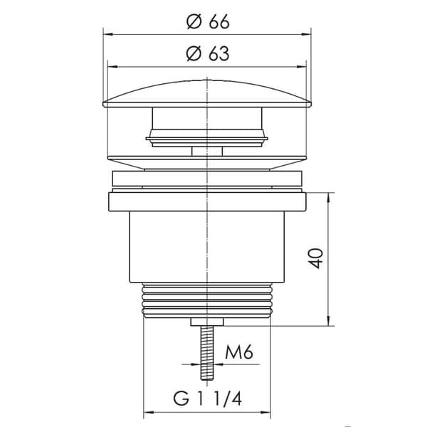 Basinavlopp Clic-Clac - Instadrain - Massivt Mässing - Guldfinish - Universell 5/4"