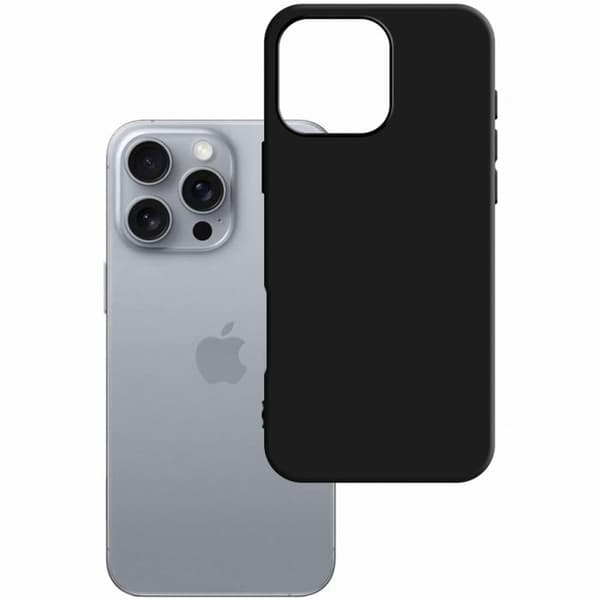 Coque MattCase 3MK för iPhone 16 Pro i svart