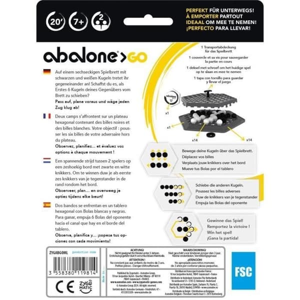 Abalone GO (Tuckbox resa) DE/ES/FR/NL