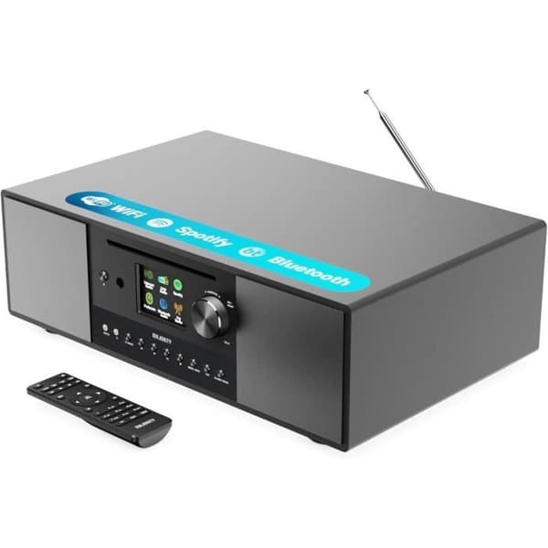 MAJORITY Quadriga Radio Internet Noir 2.1 120W – Bluetooth, DAB+, CD, Spotify Connect