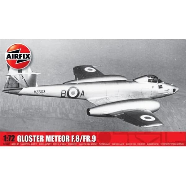 Airfix: 1/72 Skala - Gloster Meteor F.8/FR.9