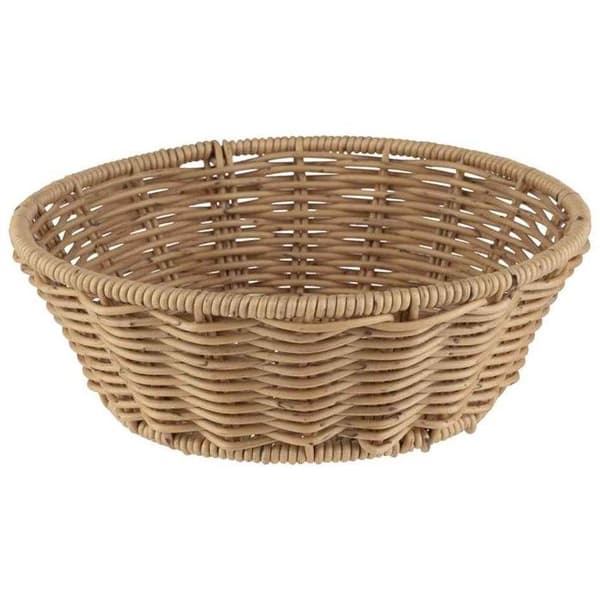 Rund Brödkorg COVE Flätad D 20cm H 7cm Beige