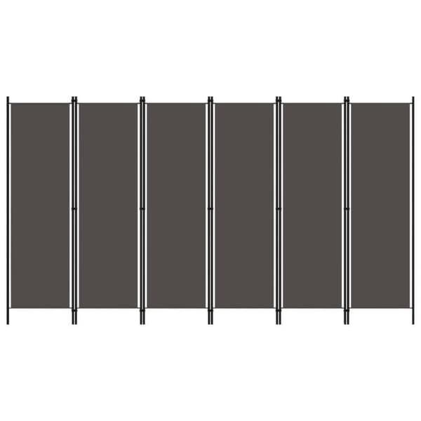 vidaXL 6-Panel Rumsavdelare Antracit 300x180 cm